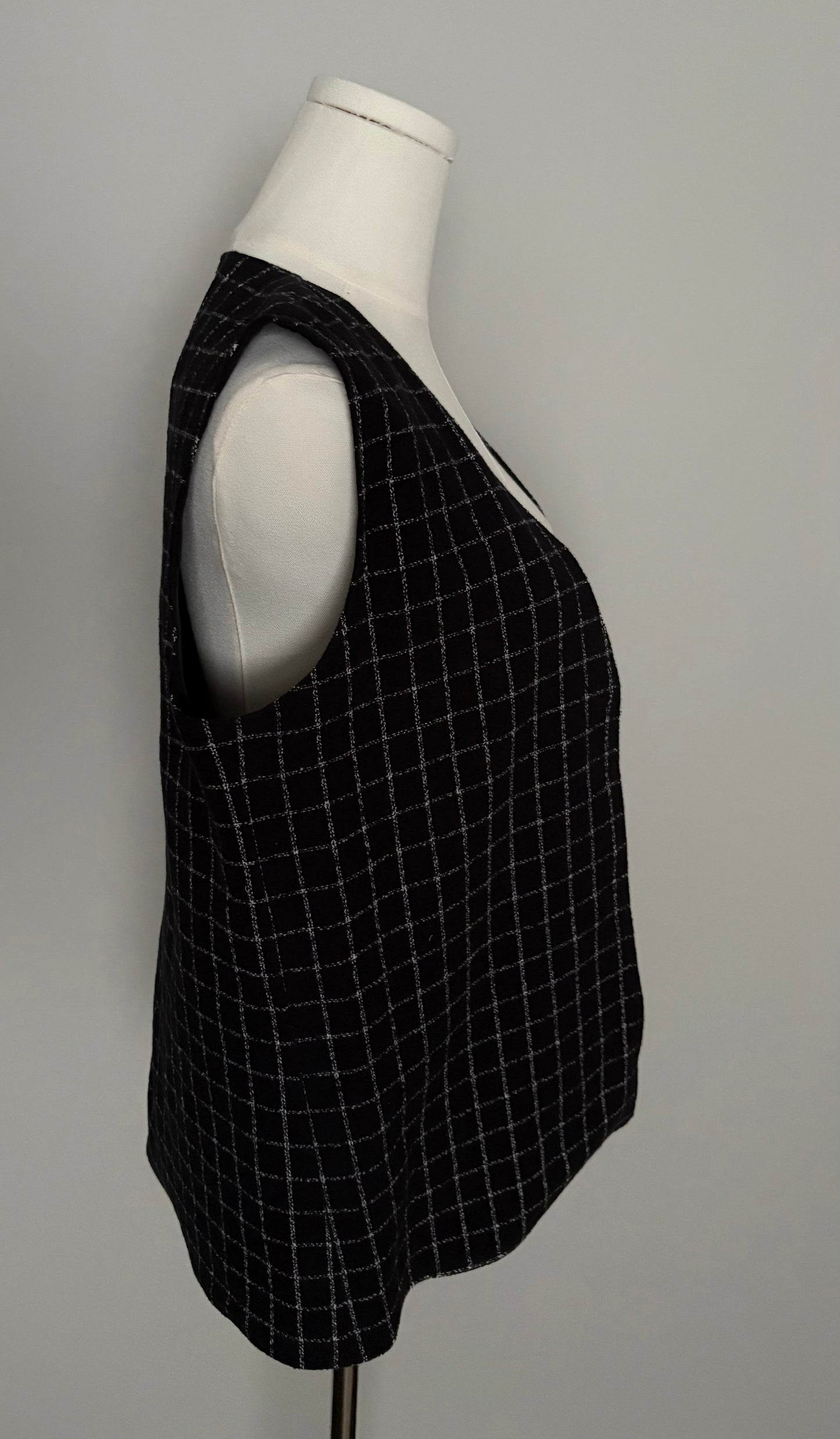 Windowpane Flannel Vest - Medium