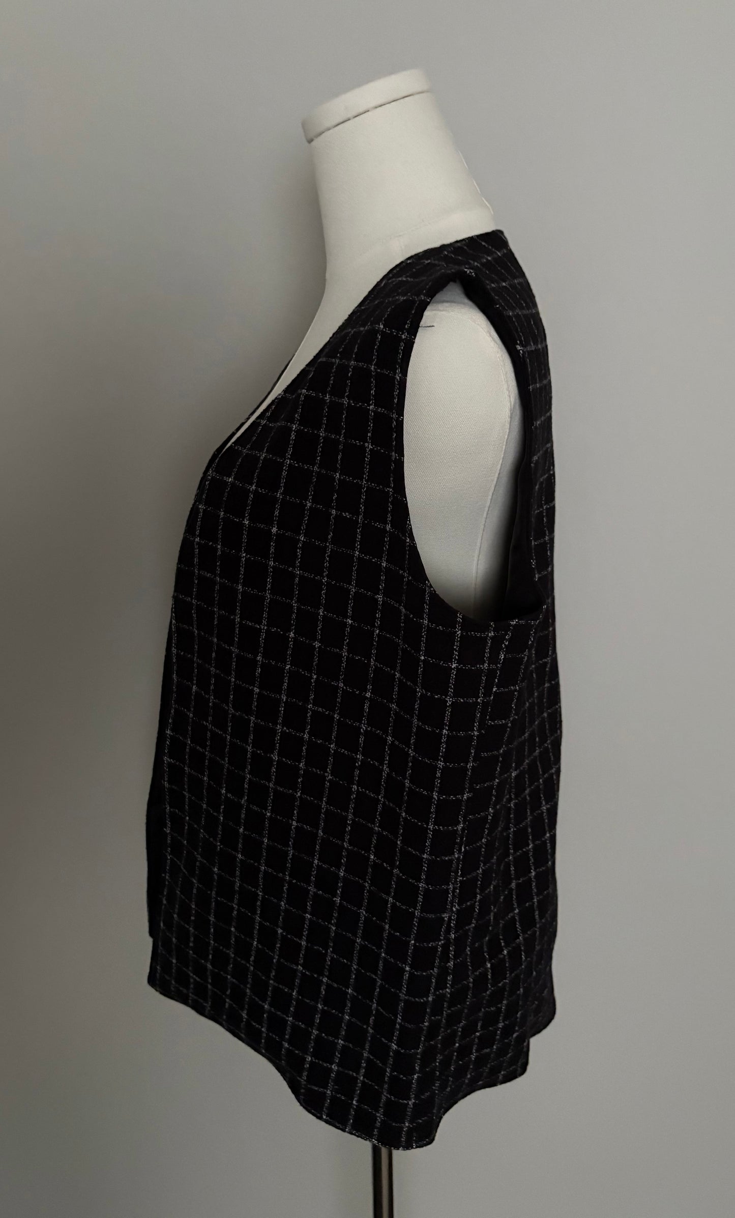 Windowpane Flannel Vest - Medium